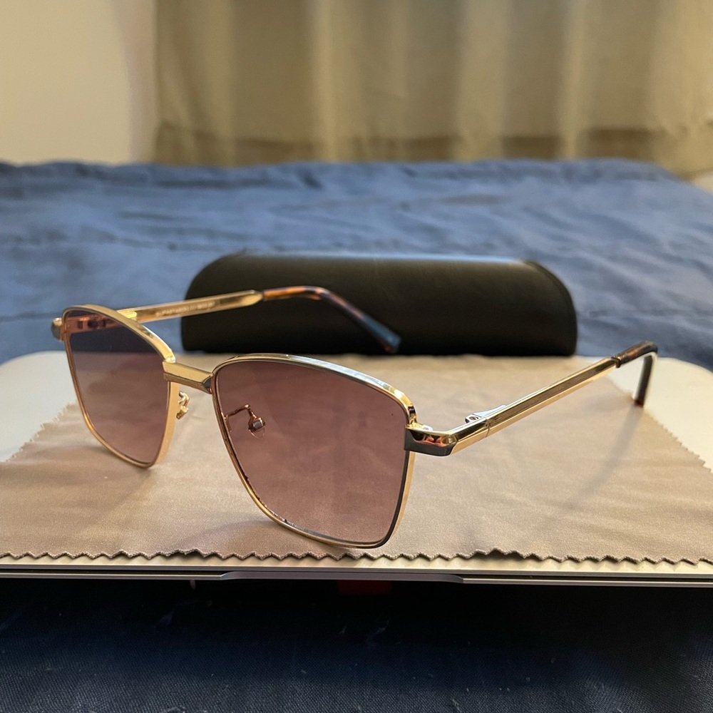 Le Specs Unisex Gold Sunglasses